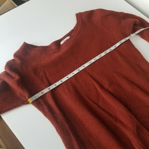 Madewell S Small Rust Waffle Stitch Knit Sweater - Picture 5 of 6